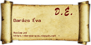 Darázs Éva névjegykártya