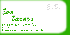 eva darazs business card