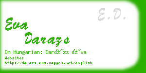 eva darazs business card